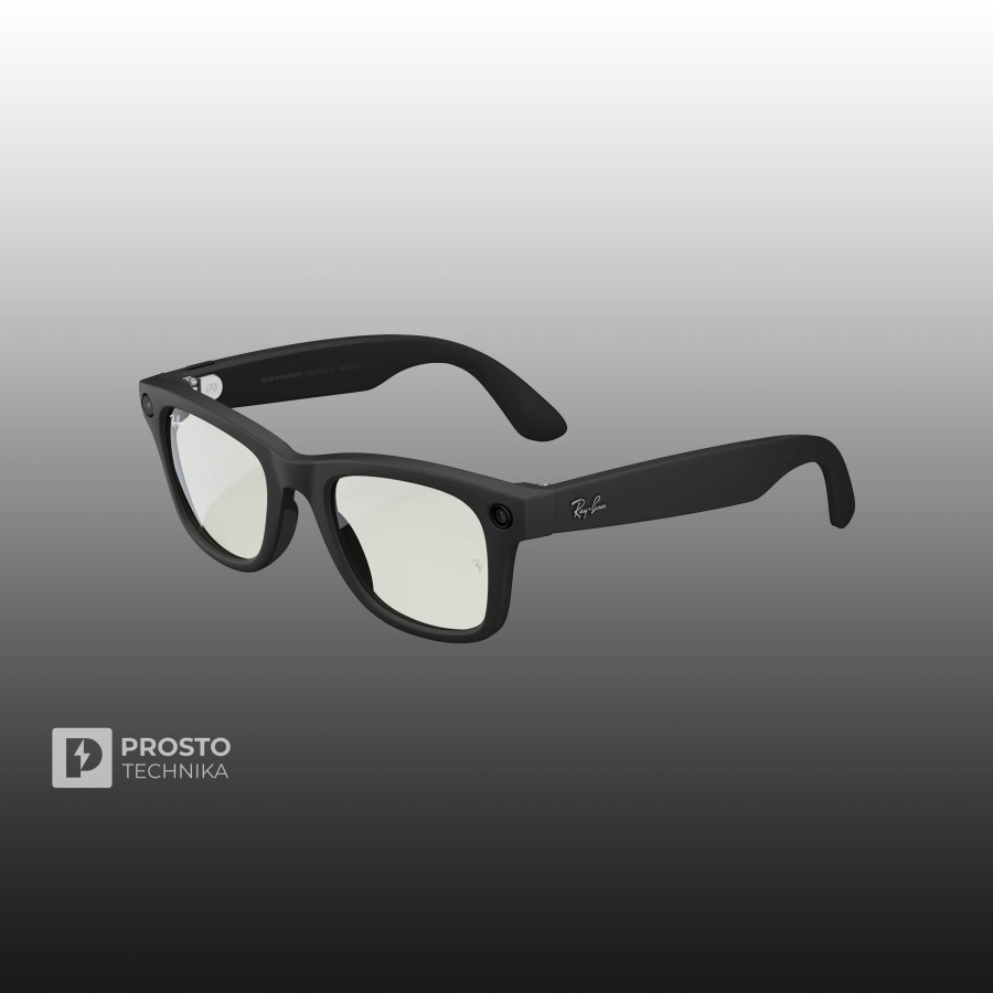 Ray-Ban Wayfarer (Gen 1) Матовый Чёрный с Прозрачно-Графитово-Зелеными Линзами